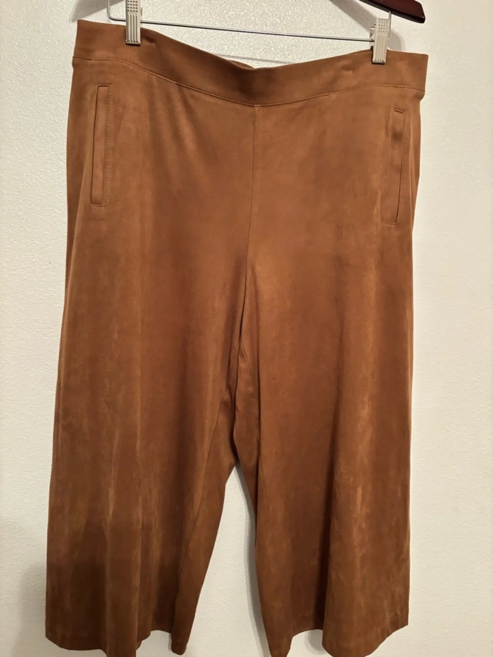Chico's faux suede crop pants 2.5 (L/14)